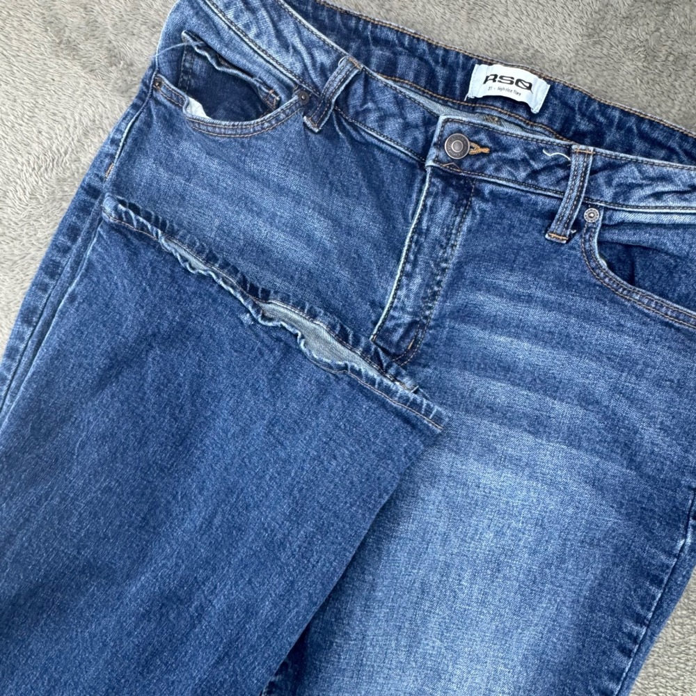 RSQ Jeans High Rise Flare Blue Denim Women Size‎ 31